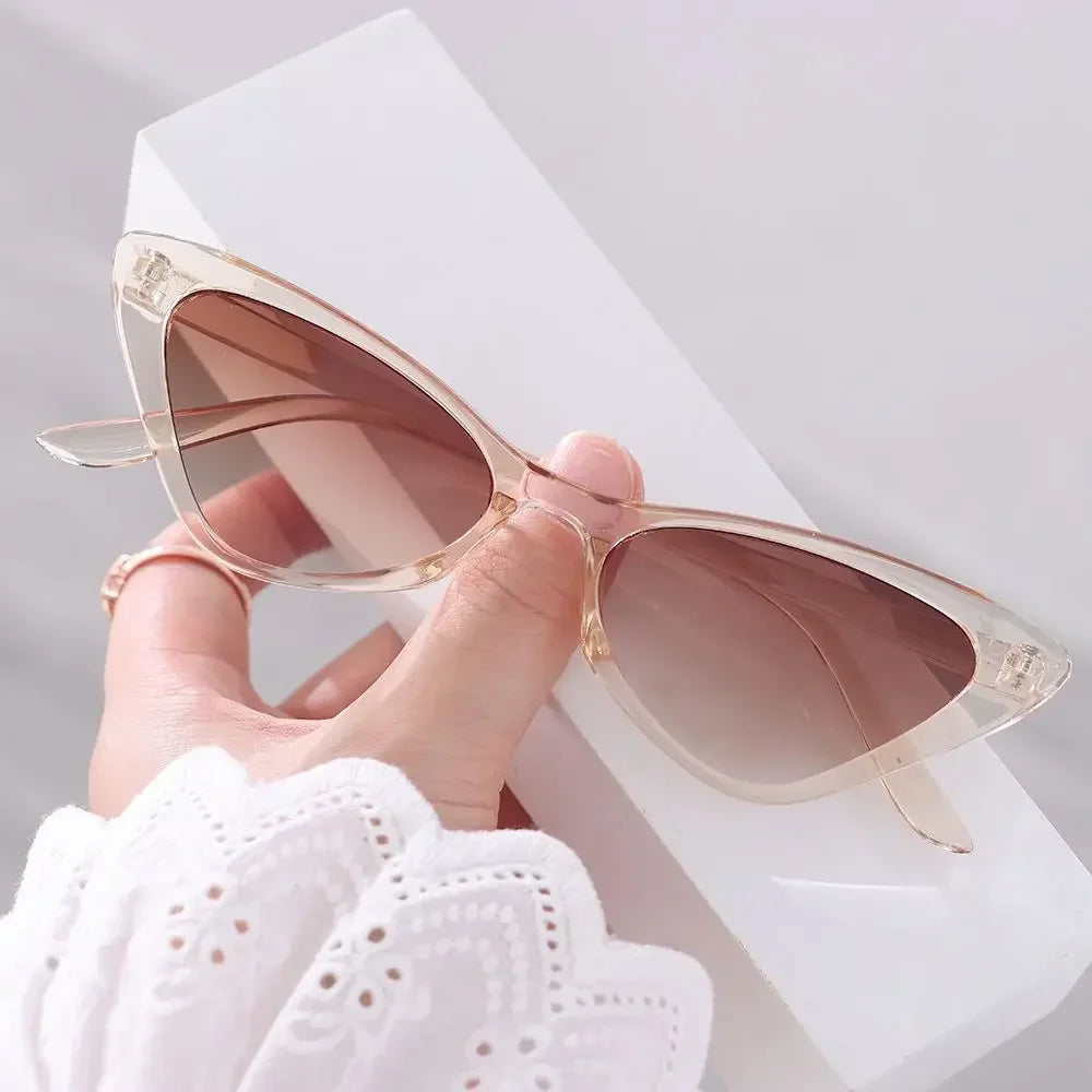 Womens Trendy Cat Eye Sunglasses Men Outdoor Retro Fashion Sun Glasses Goggles Unisex Resin UV400 Protection Sports Sun Shades