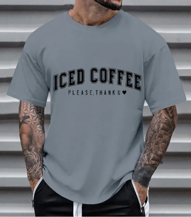 Street Fashion T-Shirt For Men Short Sleeve Hip Hop Print Tee Shirt Handsome Male T Shirt Pullover Man Oversized Clothing
