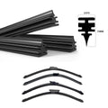 Car windshield rubber strip wiper 6mm car wiper blade 14 "16" 17 "18" 19 "20" 21 "22" 24 "26" 28 "30" 32 "wiper accessories ﻿