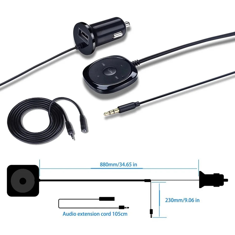 Car Bluetooth-compatible Audio Receiver 3.5mm AUX Wireless Music Receiver Adapter for Car Stereo with AUX IN Auto Accessories