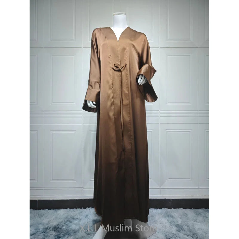 Ramadan Decoration 2024 Muslim Girl Army Green Prayer Dress Robe Abaya Dubai Luxury Femmes Kaftan Kebaya Cardigan Islamic Gift