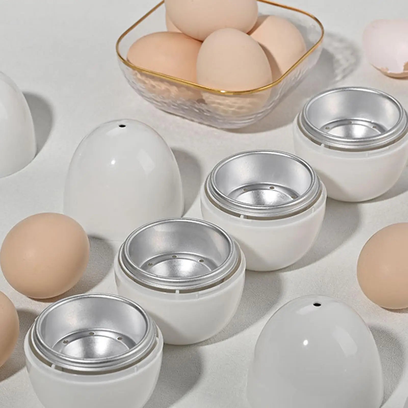 Egg Cooker For Microwave 1 Egg/4Egg Microwave Egg Cooker Maker Rapid Egg Cooker For Hard Soft Boiled Egg Egg Boiler Kitchen tool