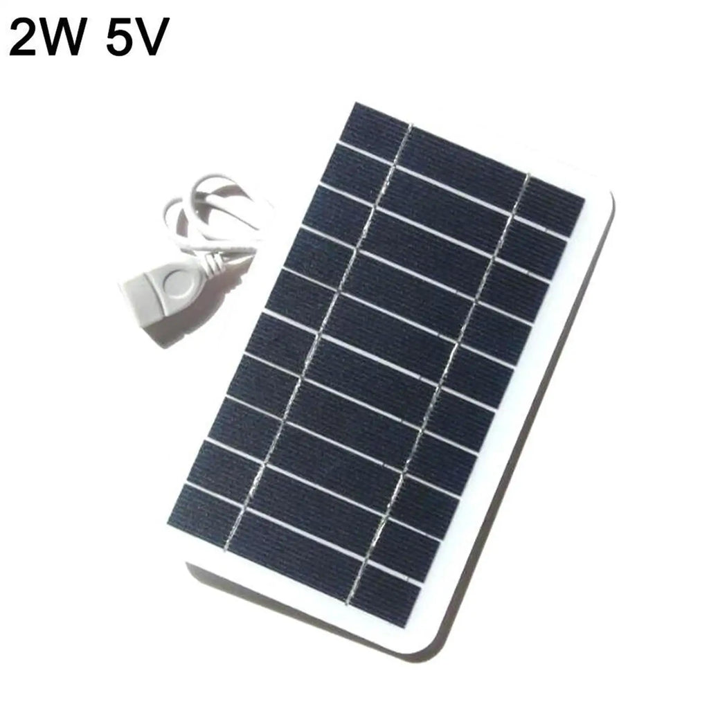 Usb Solar Charger Panel 5V 2W Solar Panel with Usb Safe Charge Stabilized Battery Charger for Mobile Phone Campsite