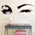 Wall Decals Beautiful Charming Eyes Lashes Wink Decor Wall Art Mural Vinyl Decal Stickers Interior Design Bedroom Sticker - Free Items Weekend.