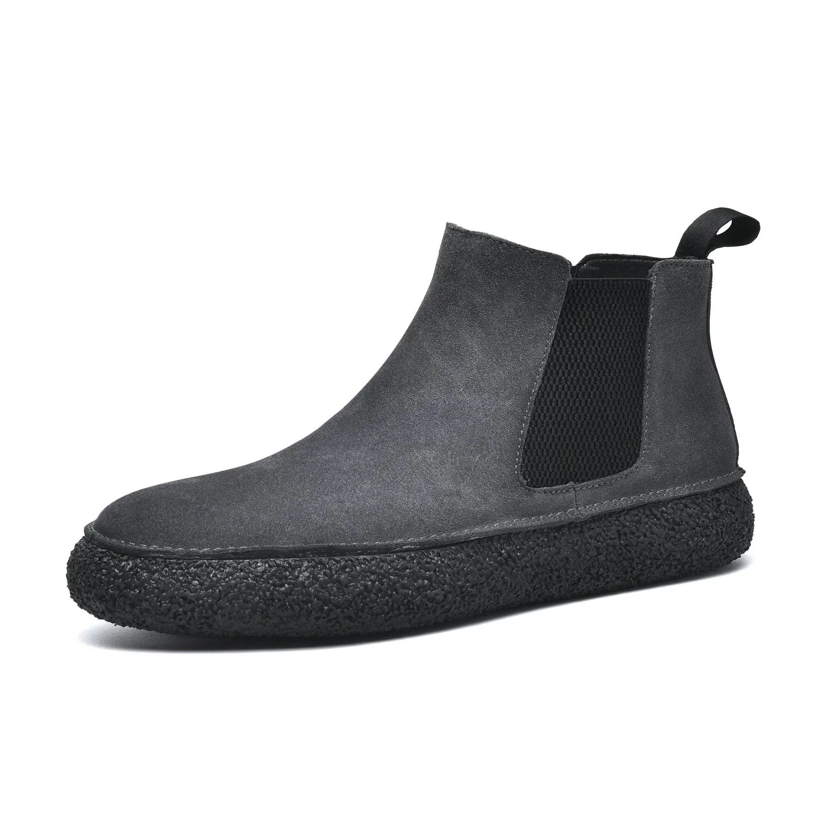 British Men Cow Suede Genuine Leather Casual Shoes Autumn New Comfortable Solid Flat Driving Shoes Man Ankle Boots Oxfords Shoes
