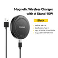 Essager Magnetic Wireless Charger With Holder 15W Fast Charging For iPhone17 16 15 14Pro Max Airpods Mini Wireless Phone Charger - Free Item Weekend (50% off).