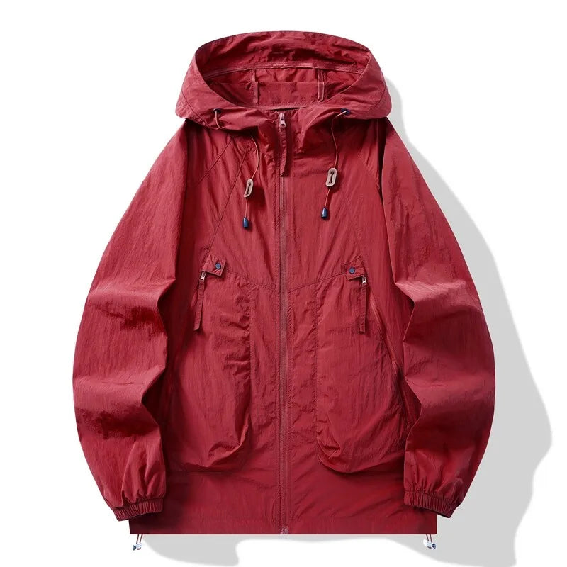 Summer Men's Outdoor Hooded Sun Protect Jackets Man Windbreaker Skin Coats Waterproof Jacket Fishing Rain Couple Camping Outwear