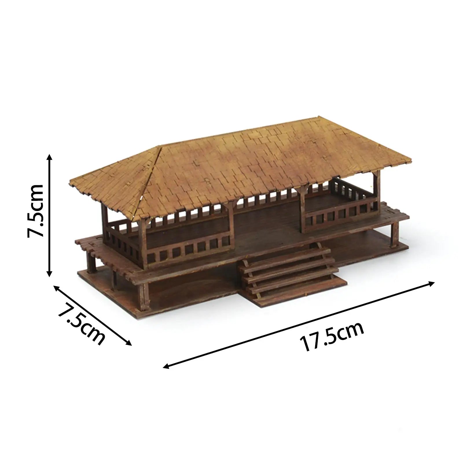 1/72 Models DIY Wooden House Assemble DIY Crafts Miniature House Handmade Buiilding Model Architecture Kits House Diorama Layout