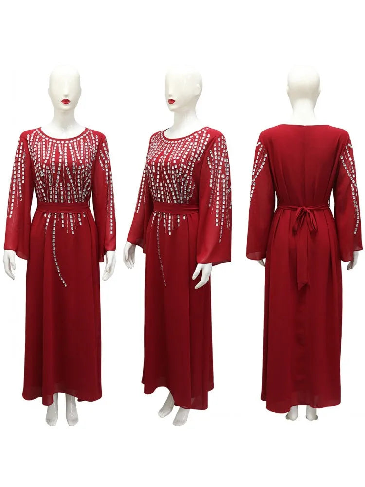 African Dresses For Women Muslim Fashion Abayas Boubou Dashiki Ankara Outfits Evening Gown Dubai Kaftan Abaya Robe Marocaine