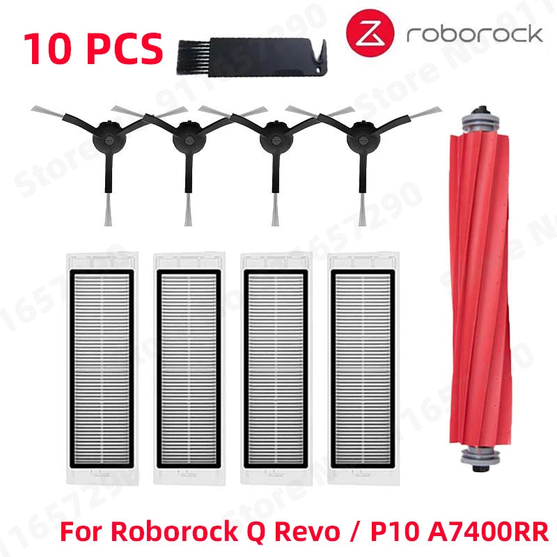Roborock Q Revo / P10 A7400RR Spare Parts Main Side Brush Hepa Filter Mop Cloths Dust Bag Robot Vacuums Cleaner Accessories
