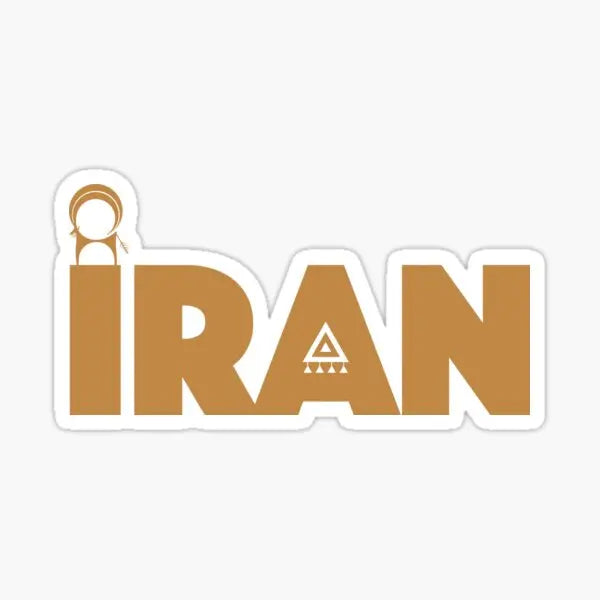 IRAN Islamic Republic Iranian Map-Flag Persia Persian Vinyl Bumper Sticker Decal
