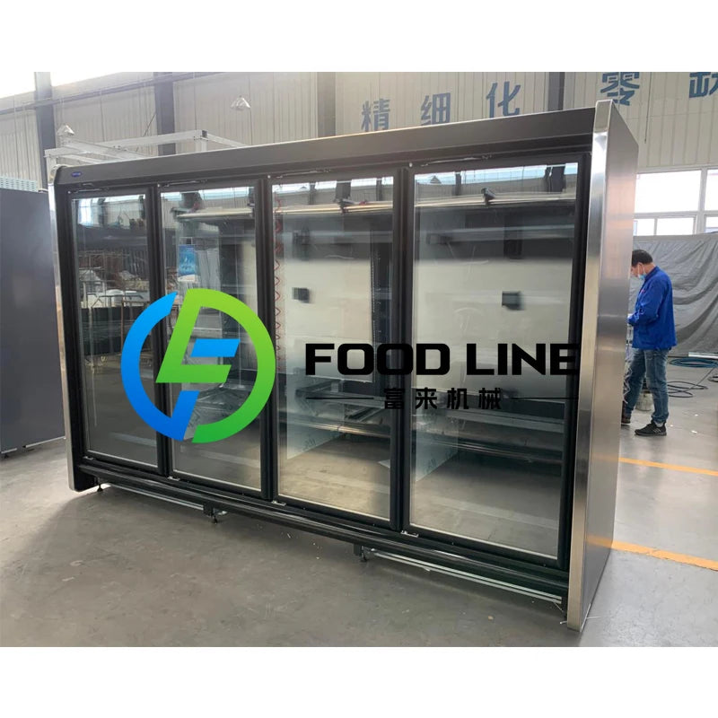 Small  Glass Door Supermarket Commercial Mini  Fridge Deep Chest Freezer Display Refrigeration Equipment