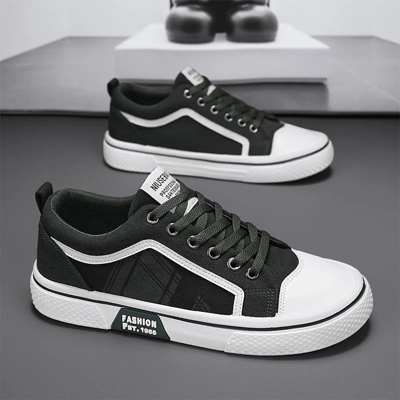 Men's Low-Top Canvas Shoes Spring Summer Breathable Casual Student Fashion Versatile Summer Leisure Board Shoes