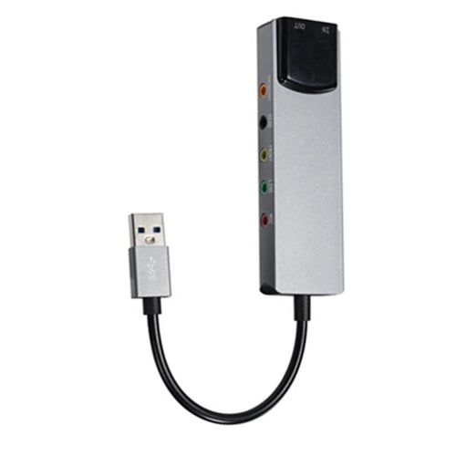 2026 High-quality 6-in-1 Usb Sound Card Usb Fiber Optic Spdif Sound Card for Computer External Multifunction Support Ac-3  5.1