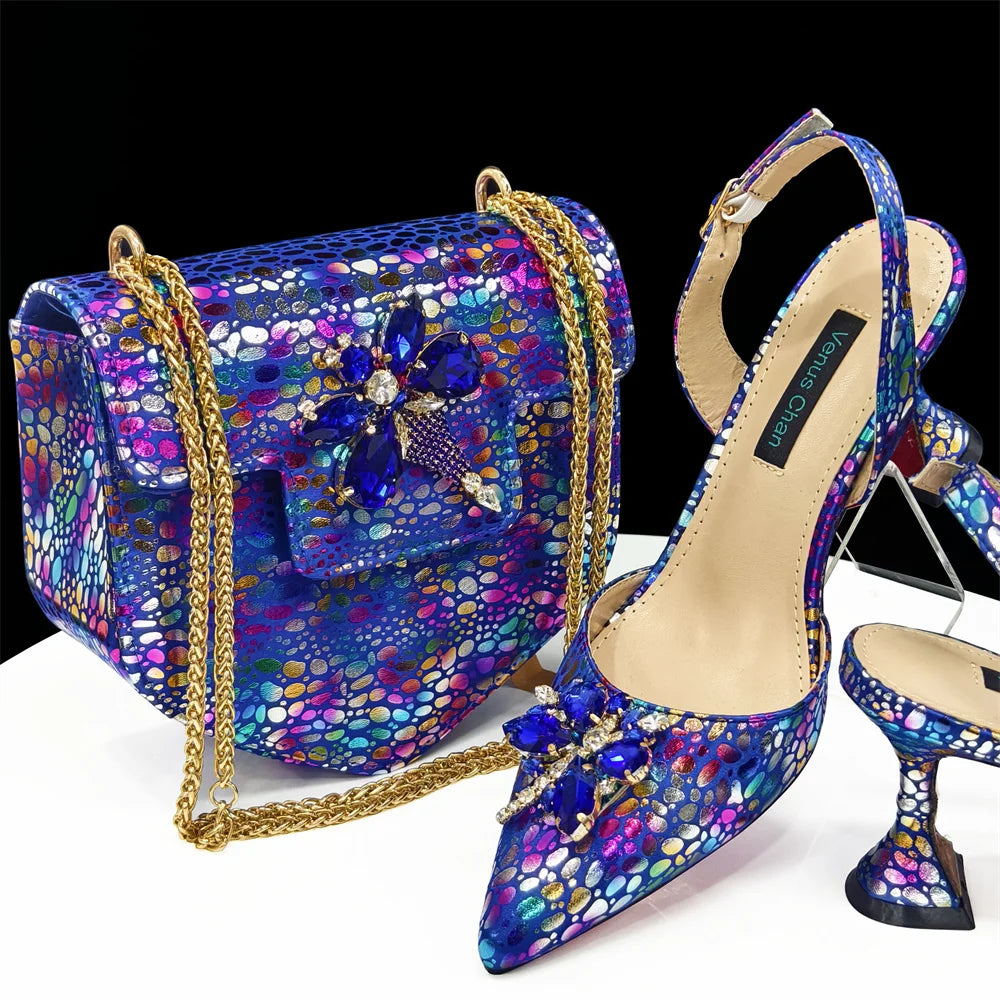 Italian Fuchsia Shoes And Bag Sets HDF1-7. Ships from USA.