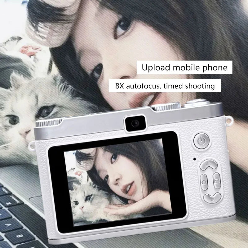 Retro CCD Camera 4KHD With 2.4 Inch Screen 1080P Sports Portable Vintage Video Recorder 8X Digital Zoom Multifunction Camera