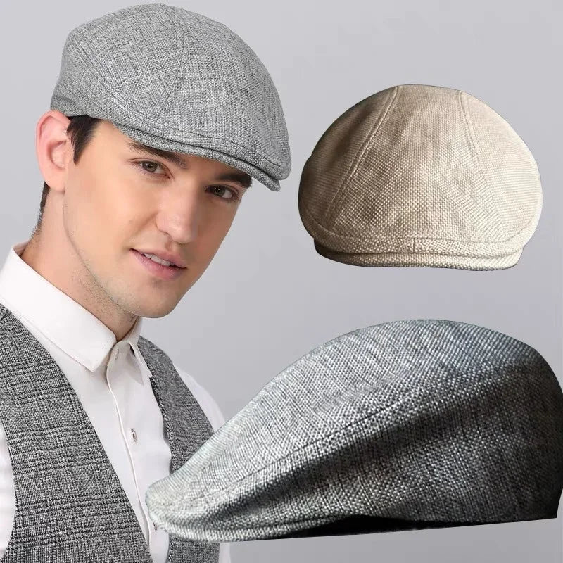 New Vintage Cotton Caps for Man Hats Golf Driving Sun Flat Cabbie Cap Peaky Blinder for Men Women Summer Spring Autumn Hat