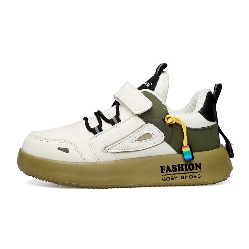 Kids Fashion Skate Shoes for Boy Children's Cushioning Sole Arch Support for Flat Feet Casual Sneakers for School Footwear