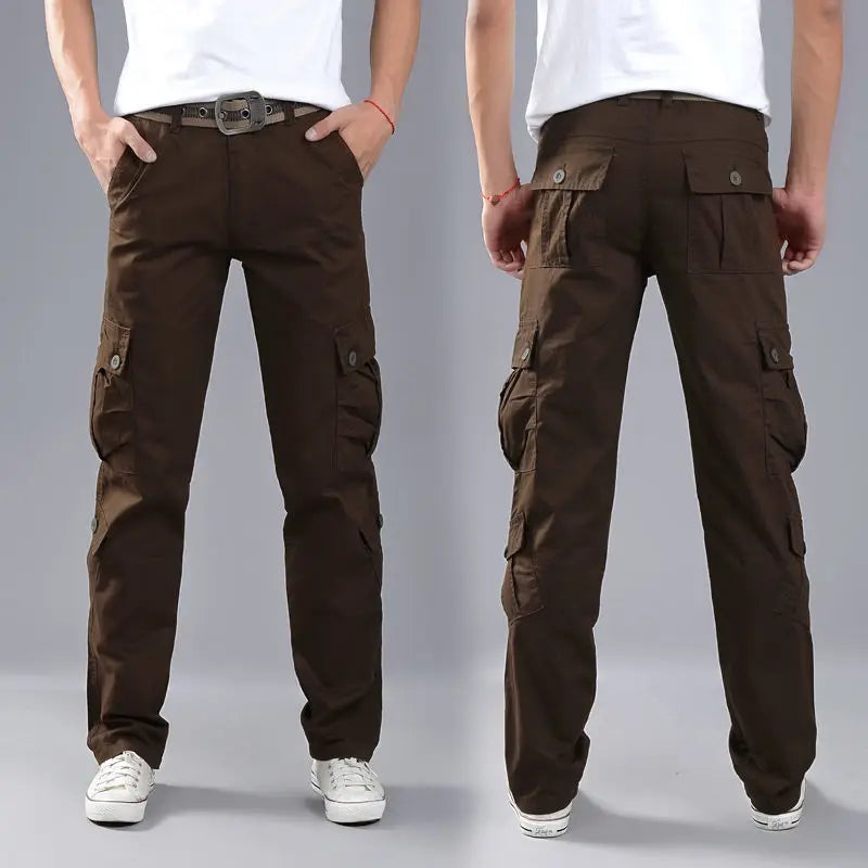 Khaki Trousers Man Work Wear Autumn Winter Multipockets Straight Cargo Pants for Men Multi Pocket Baggy Slacks Fashion Cheapest