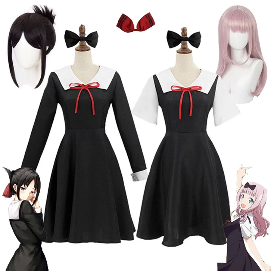 Anime kaguya-sama: Love Is War Cosplay Shinomiya Kaguya Fujiwara Chika Costumes uniforme perruque femmes filles robe Costume