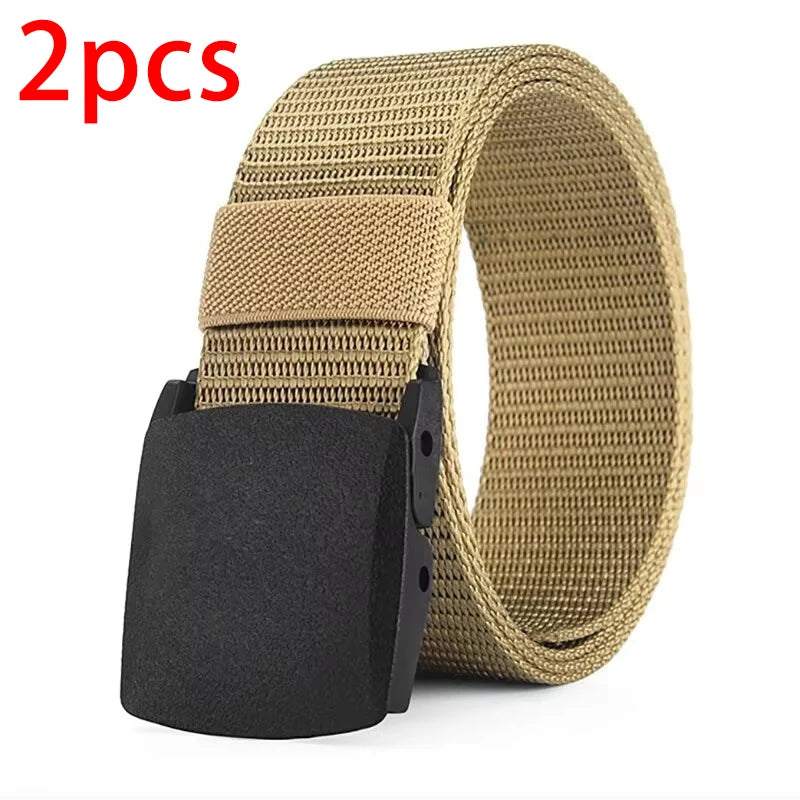 Men's Belt Outdoor Casual Canvas Belt Metal Free Training Nylon Tactical Belt With Pants Jeans Belt Sports Belts For Men Women - Free Item