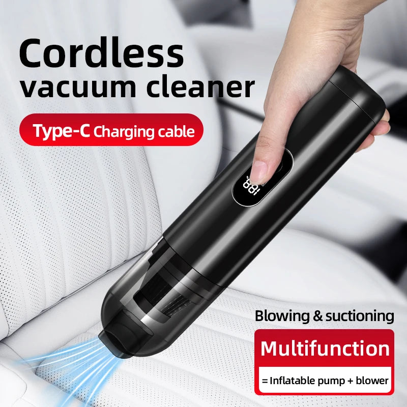 Car Vacuum Cleaner, Portable Cordless Handheld with 20000Pa Strong Suction - 2-in-1 Vacuum and Blower for Car, Home, Pet Hair