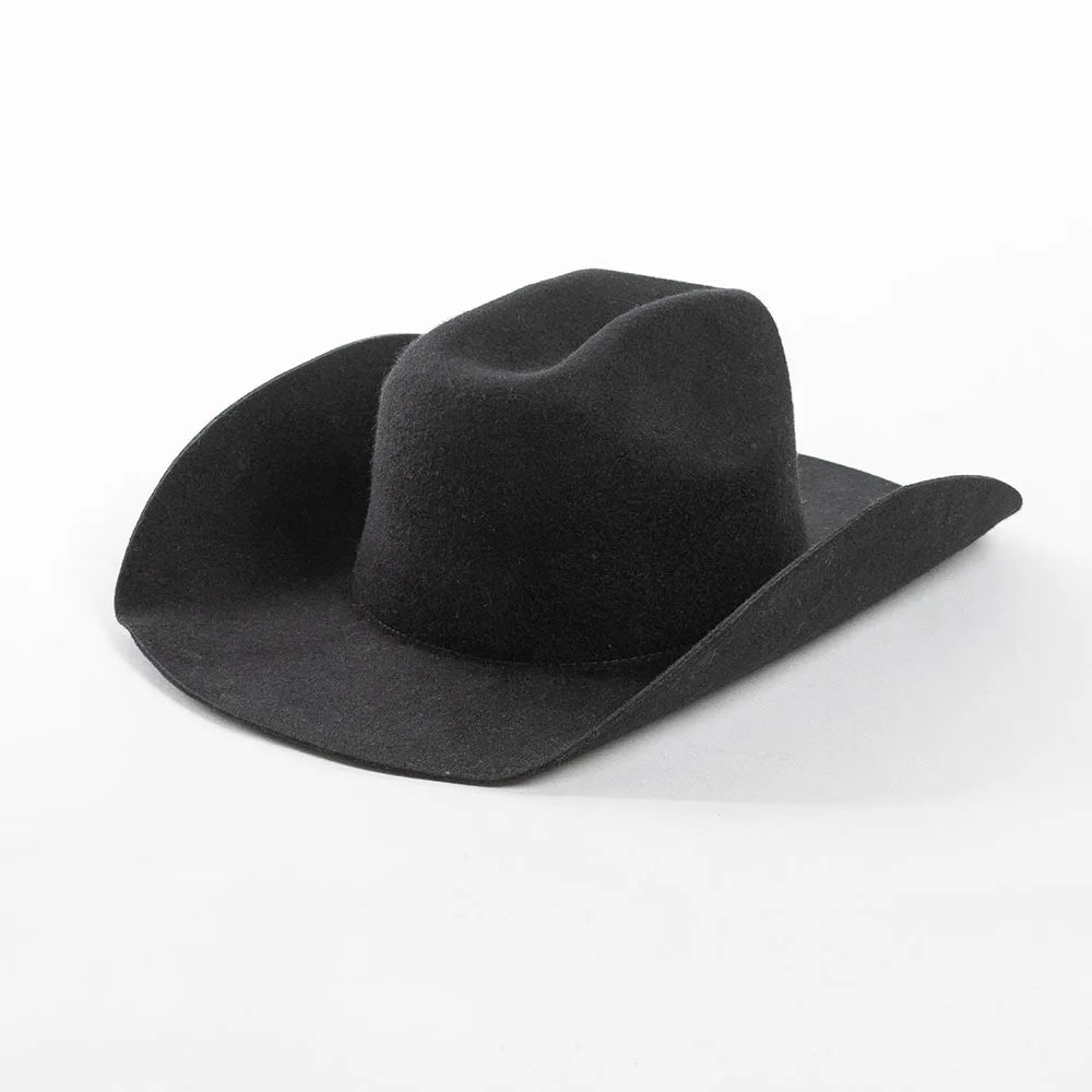 USPOP 100% Wool Cowboy Hat Unisex Wide Brim Felt Hat Solid Color Classic Fedora Style Multiple Sizes S–XL Autumn Winter
