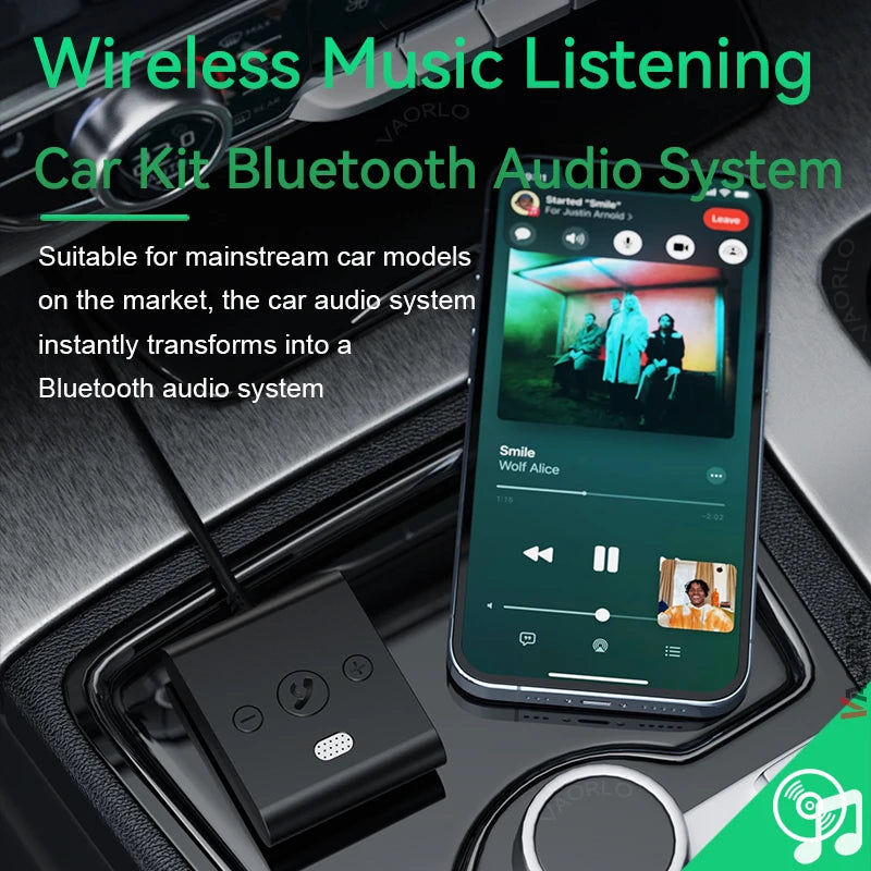 Bluetooth 5.4 Car Kit AUX Audio Receiver 3.5MM USB U-Disk Stereo Wireless Audio Adapter With Mic Handsfree Call Navigation Music