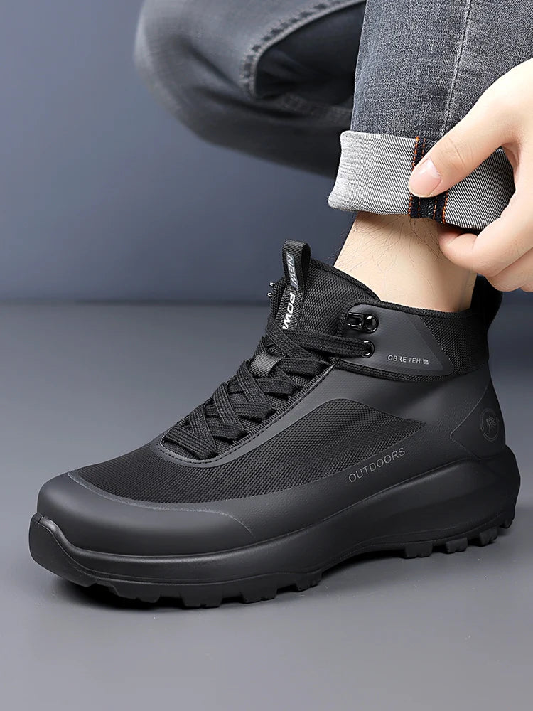 Men's High-Top Boots 2025 New Autumn Outdoor Climbing Hiking Anti-slip Thick Bottom Workwear Boots for Sports