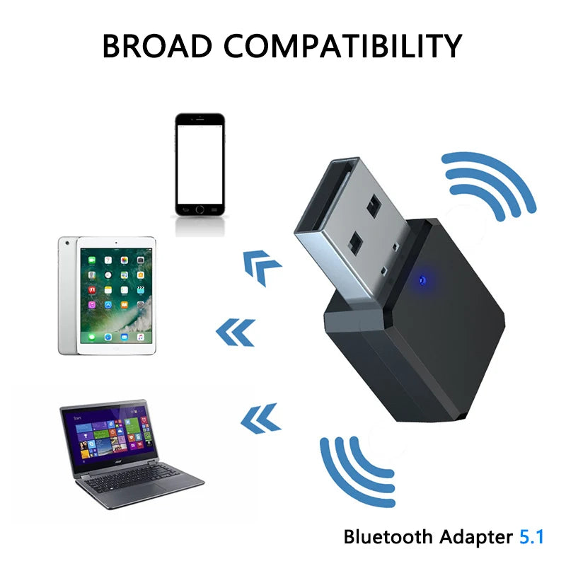 Bluetooth 5.0 Car Kit Wireless Music 3.5Mm Aux Usb Power Audio Receiver Adapter Auto Bluetooth Stereo for Car Radio Mp3 Pc
