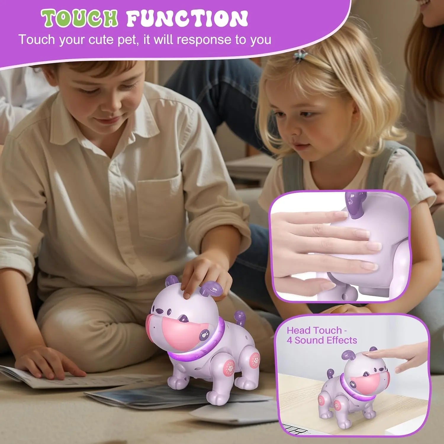 Robot  Puppy Toys for Kids,Remote Control Robot Pet,RC Robot Dog With Dancing Music Recording Function,Gift for Toddler Boy Girl
