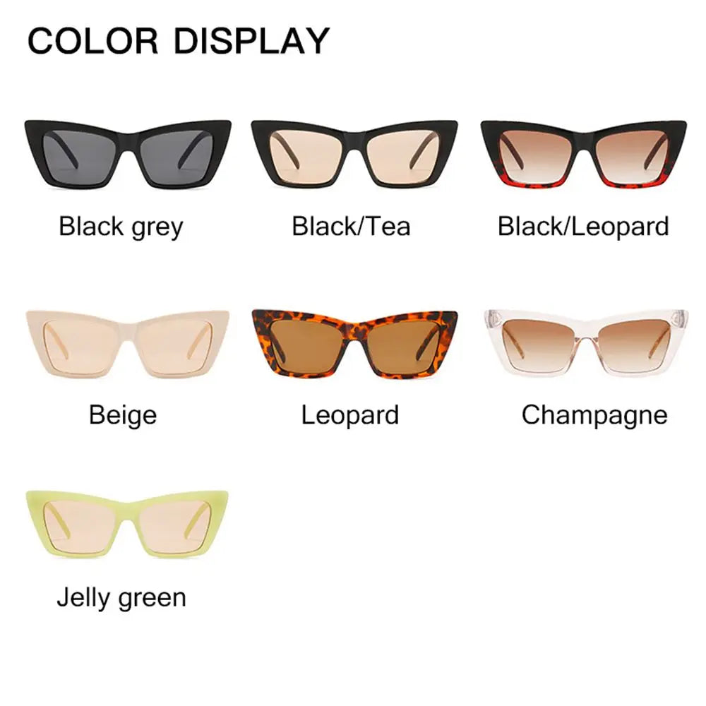 Trendy Cat Eye Sunglasses for Women/Men Retro Square Sun Glasses UV400 Protection Eyewear Summer Shades Fashion Accessories