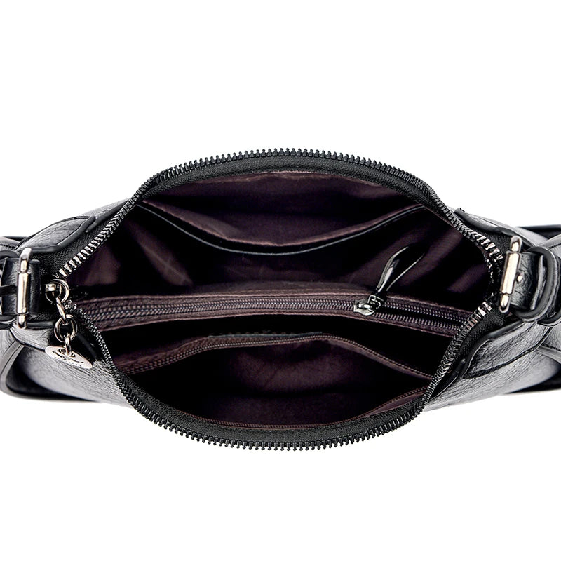 Genuine Brand Soft Pu Leather Shoulder Bag Luxury Women's Crossbody Messenger Bag Designer Female Hobo Handbag Sac A Main Purses