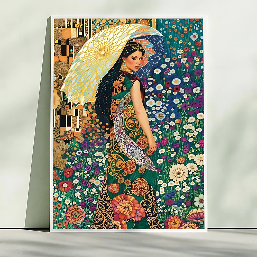 DIY Oil Painting By NumberGustav Klimt Art Home Decoration Wall Living Cafe Bar Room Decor Marvel Gift Frameelss