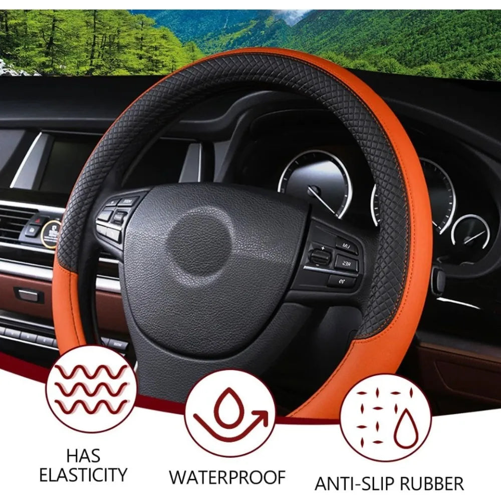 All Season Ultra Thin Steering Wheel Cover Anti Slip Breathable Automotive Interior Accessories - Free Item.
