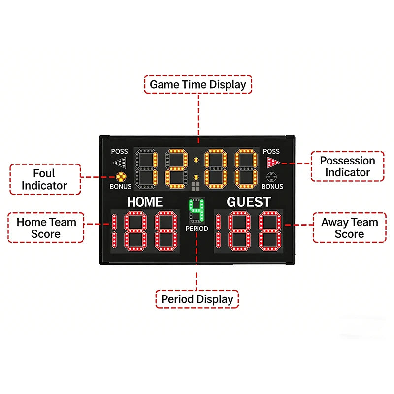 Sports Basketball Game Electronic Table Tennis  Football Tennis , Electronic Scoreboard Charging with tirpod