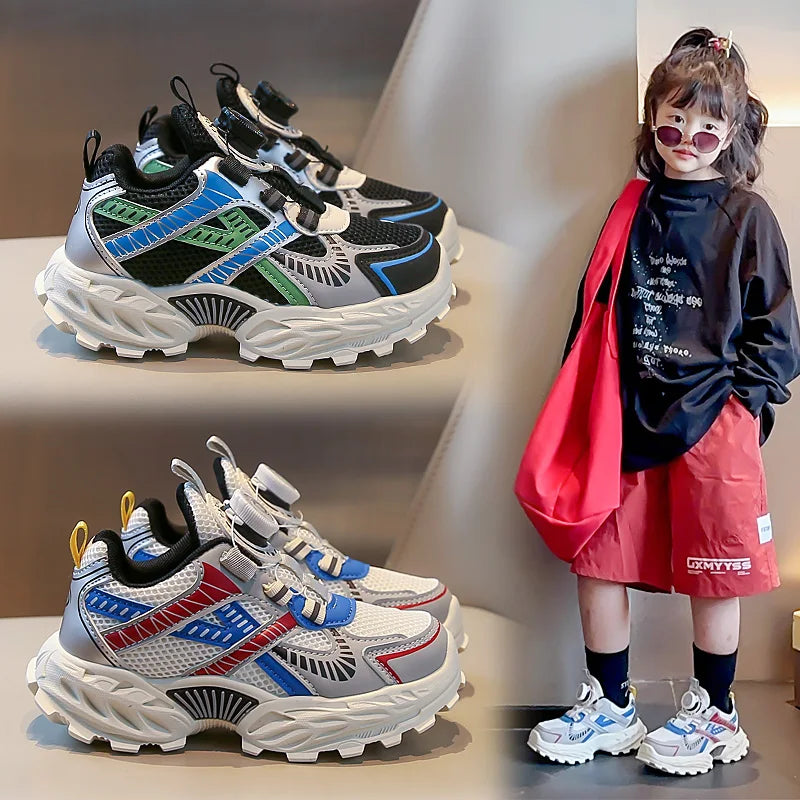 Kids Shoes 2026 New Spring and Autumn Breathable, Fashionable, Casual Sports Basketball Shoes, Teenagers' Spring Running Shoes