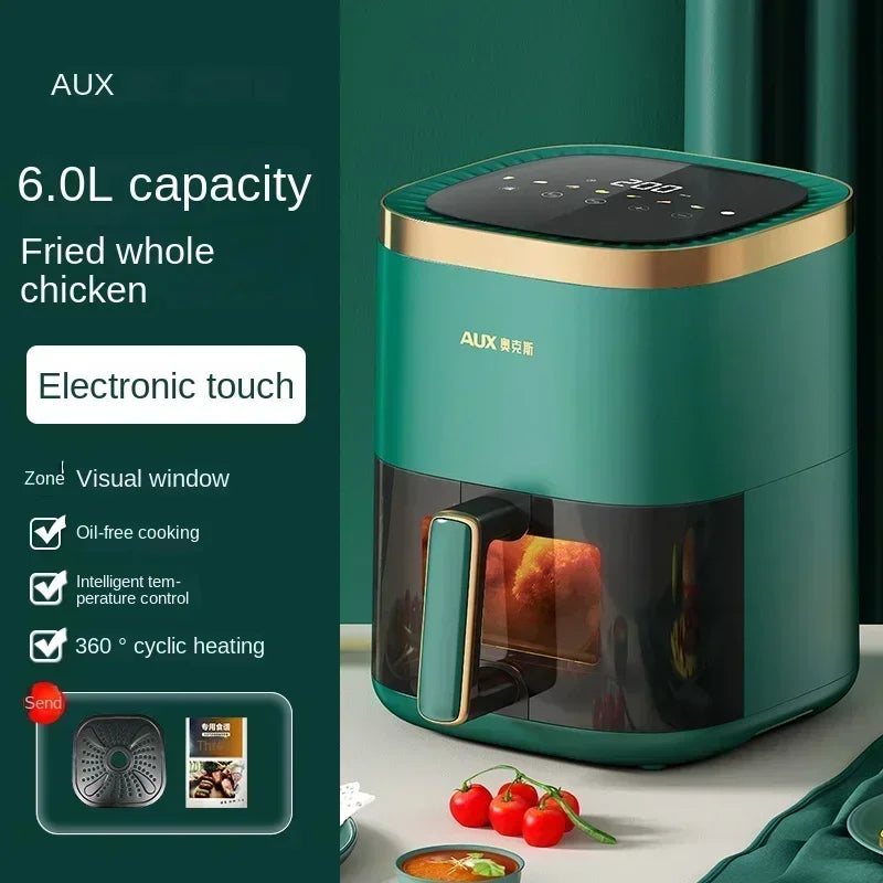 220V AUX Air Fryer and Oven Combo: Multifunctional, Fully Automatic, No Oil Technology, Easy-to-clean DD
