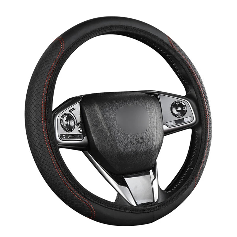 SEAMETAL 37-39CM Steering Wheel Cover Anti Slip Breathable Steering Cover Universal Microfiber Leather Steer Wheel Protector - Free Item.