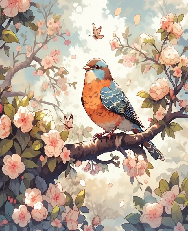 Painting Paints By Numbers Artistic bird illustration Wall Art Crafts Supplies Adults Handmade Paint Kit Canvas Picture