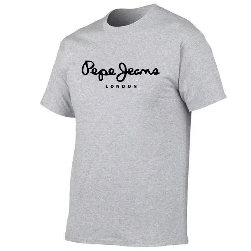 2025 Newest Pepe-Jeans-London Logo T-Shirt Summer Men's Women's Short Sleeve Surfing beach T-shirt Tops Unisex oversized t shirt