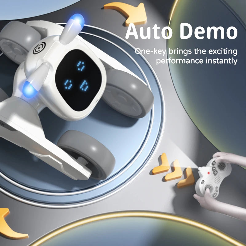 Smart Robot Puppy Dog RC Robot Dance Interactive Pet Program Robot Voice Remote Control Dog Intelligent Emo Toys For Kids Gift