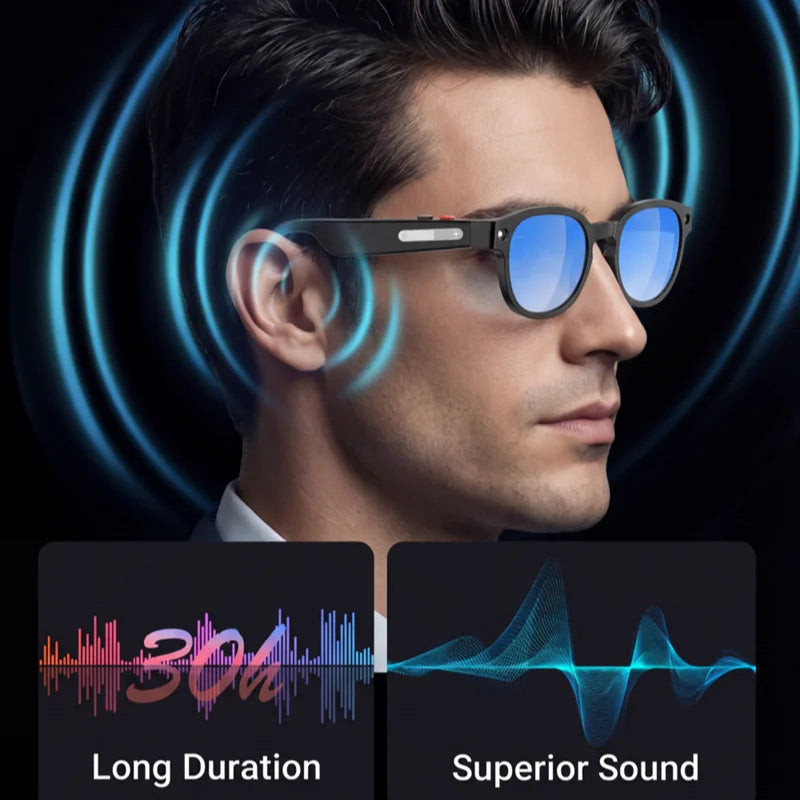 2026 AIMB-S1 AI Smart Glasses AI Translation Conversation Recording 8MP HD Debounce Camera 4K Shooting Enjoy Music Smart Glasses