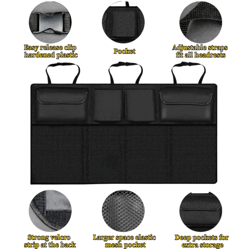 Car Organizer Backseat Hanging Organizer Kit With Large Storage Bag Super Capacity Trunk Organizer For SUV Truck Van Save space - Free Item