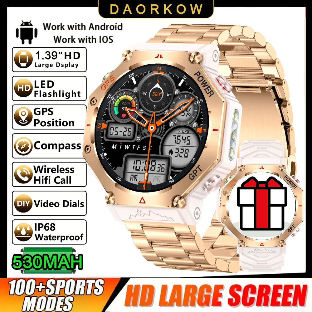 New GPS Smart Watch 1.39inch HD Pixel 360*360 Full Touch Screen AI Smart Assistant Health Monitoring Smartwatches for Men Women