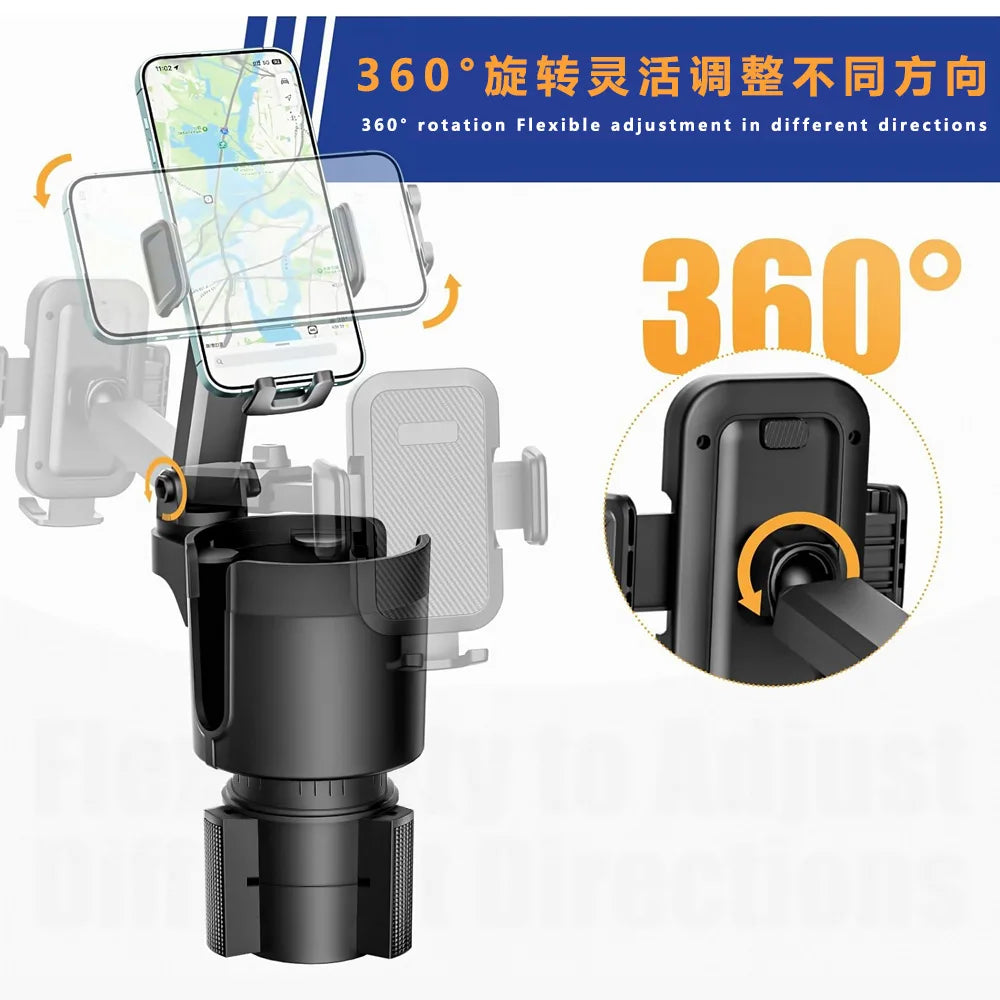 New multi-functional car cup holder, two-in-one car cup holder car phone holder, car drink holder