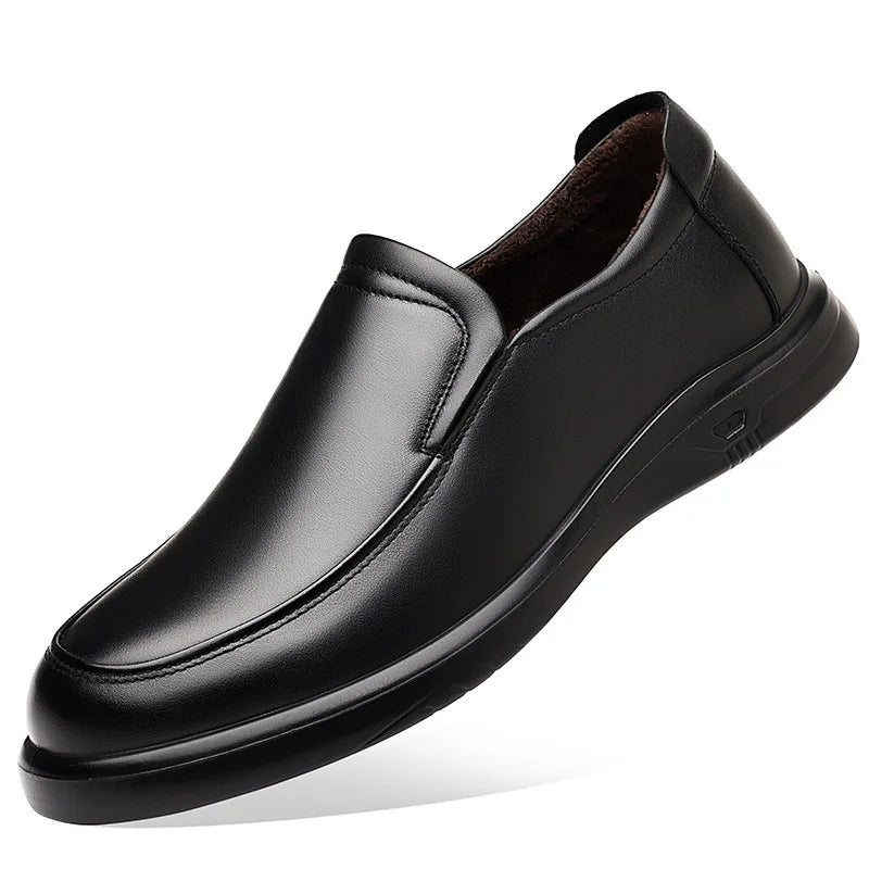 New Designer Solid Color Dress Shoes for Men Spring Autumn Fashion Leather Shoes Man Soft Sole Business Casual Shoe Male