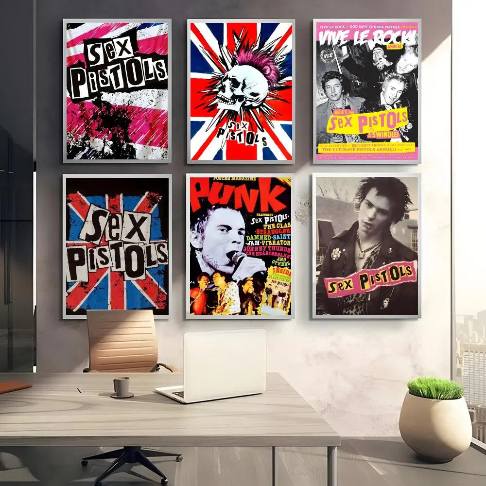 One Of The Influential Punk Band Painting Calligraphy Canvas Poster: Crease Free Waterproof Durable All Space Wall Decor