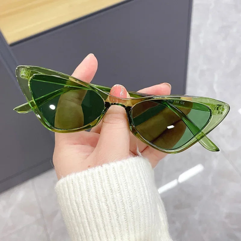 Womens Trendy Cat Eye Sunglasses Men Outdoor Retro Fashion Sun Glasses Goggles Unisex Resin UV400 Protection Sports Sun Shades