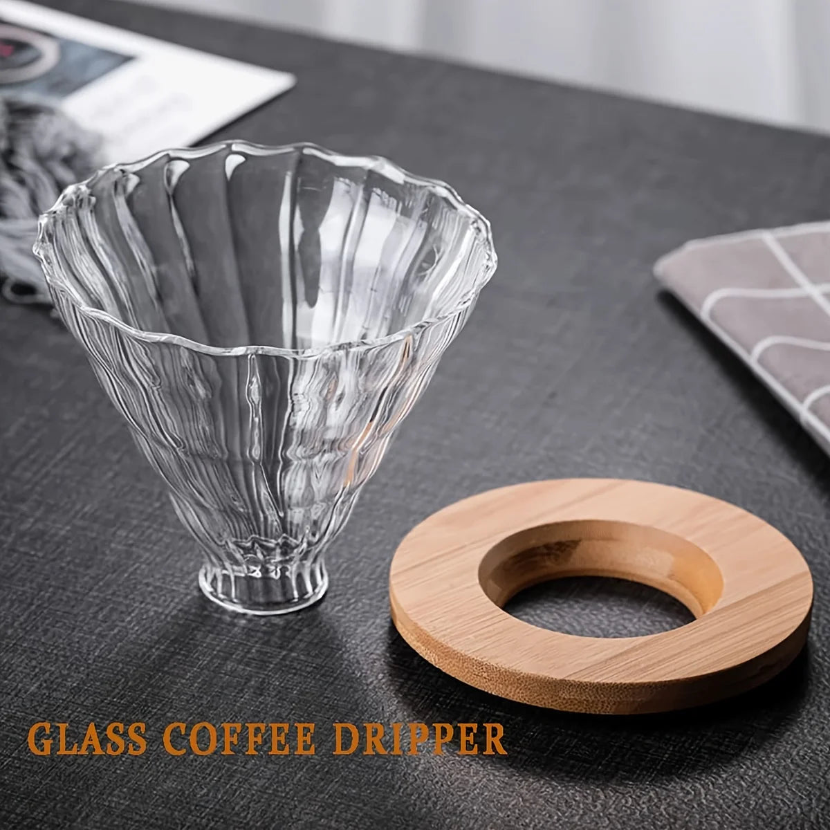 Pour Over Coffee Maker, 13oz / 20oz High Borosilicate Glass Carafe Coffee Server with Glass Coffee Dripper/Filter Set